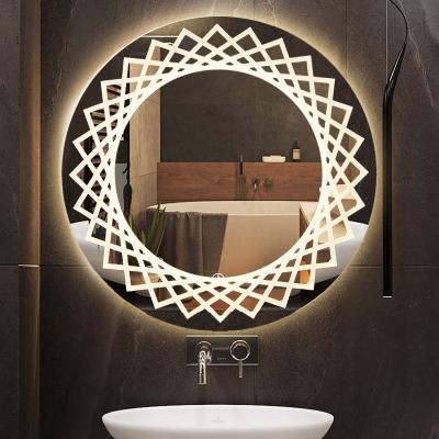 China 2019 High Quality Hotel Living Room Bedroom Living Room Wash Basin Bathroom LED Light Luminous Frameless Customized Decorative Mirror for sale