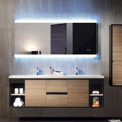 China 2020 new style bathroom lighted rectangle lit wall mirror for hotel decoration for sale