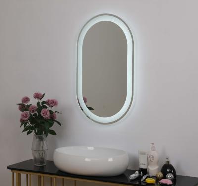 China 2020 New Design Customized Style LED Track Light Bathroom Vanity Mirror With Frosted Lighting for sale