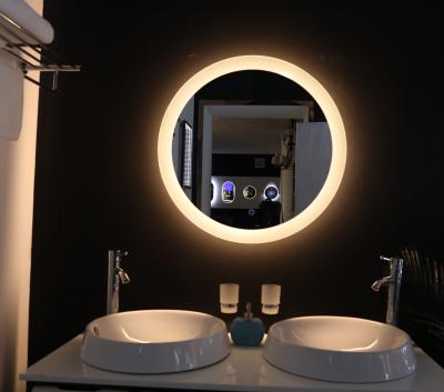 China Hotel Style IP44 Illuminated Round Led Strip Lighted Dressing Room Mirrors Bathroom for sale