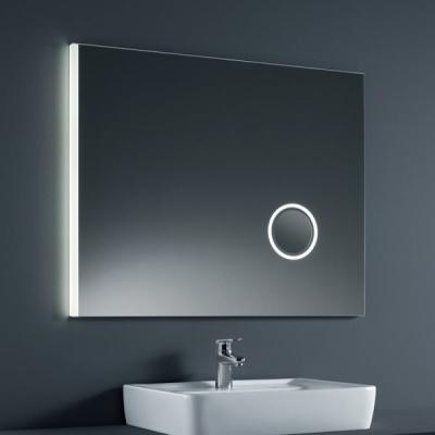 China Modern Style Hotel Illuminated Wall Mounted Bathroom Mirror With Magnify For Home Decor for sale