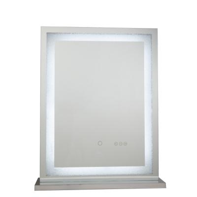 China 2020 New Design Lighted Dressing LED Hollywood Vanity Makeup Mirror With Stand for sale