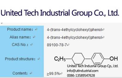 Китай Кристаллический фенол КАС транс материала 4 (4' - н-етхылькыклохэксыл): 89100-78-7 К14Х20О используемое в мономере жидкого кристалла продается