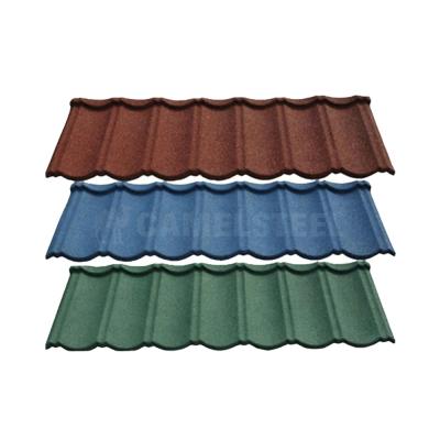 China Modern Korean Production Line Stone Coated Galvalume Steel AluZinc Based Roofing Tiles for sale