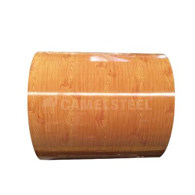 China Pipe Manufacturer Factory Supply Wooden Wrinkle Color Coated Galvanized Galvalume Prepainted Steel Coil for sale