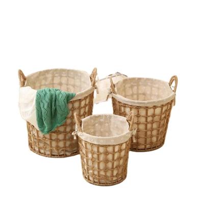 China Stocked Hallow Wire Baskets For Woven Storage Laundry Storage Basket Others Storage Baskets for sale