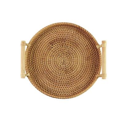 China Sustainable Hand - Woven Kitchen Storage Basket Environmental Protection Tray By Living Room Desktop Fruit for sale