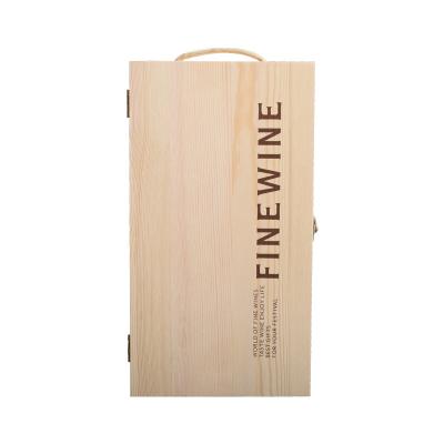 China World factory ready to ship wooden box pine wood wine bottle wine box for sale