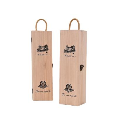 China China Red Wine Box Wooden Wine Packing Box Rack Gift Bar Accessories for sale