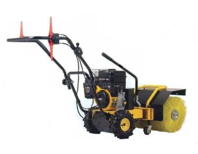 중국 6.5HP Snow Power Brush Sweeper Walk Behind Recoil Starter High Flexibility 판매용