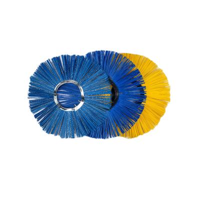 China Plastic Material Ring Wafer Brush For Snow Rotary Sweeper Wafer Brush Sustainable Hot Selling Quick Orange Brush for sale