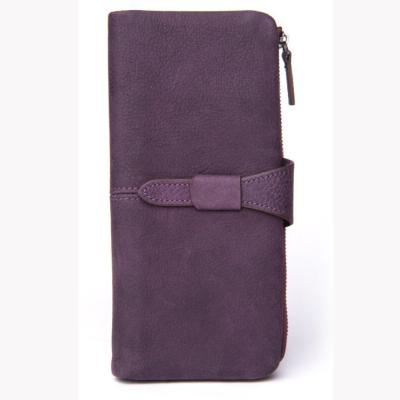 China RFID Leather Women's RFID Wallet Magnetic Multifunctional Zipper Wallet Men Anti And Women's Cowhide Long Wallet for sale