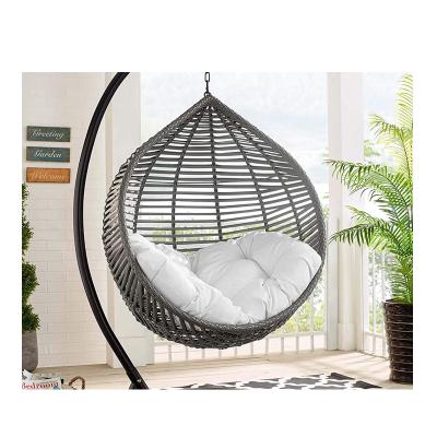 China Contemporary Silla Outdoor Multifunctional Egg Basket Wicker Hanging Garden Patio Swings Chair Washable Cushions with Hammock Stand Set C for sale