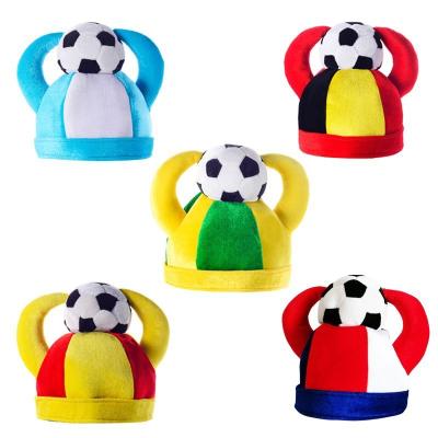 China 2022 World Cup Sporting Goods Head Wear Fans Soccer Hat Soccer Fan Crazy Funny Hats for sale