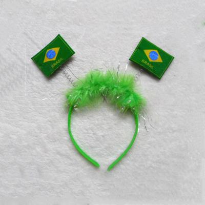 China 2022 Brazil Tiara Head Wear World Cup Qatar World Cup Soccer Football Fans Matched World Cup Flag for sale