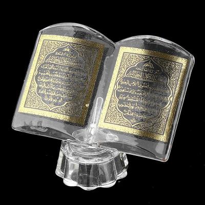 China Quran 2022 Polish from Europe Crystal Polishing Quran Book Clear Ramadan Allah Islamic EID Gift Decorations Scriptures Crystal for sale