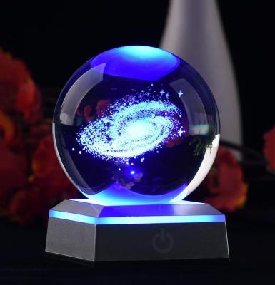 China Wholeworld Customized Crystal Ball 80mm 3d Laser Crystal Ball With LED Base Colorful Lighting Religious Easter Gifts For Crystal Ball for sale