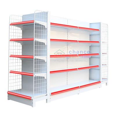 China Corrosion Protection Lockheer Factory Price American Style Supermarket Racks Display Grocery Shelf Rack for sale