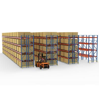 China High Quality Corrosion Protection Lockheer Metal Steel Coating Drive In Pallet Racking System For Warehouse Industrial Storage for sale