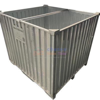 China Transport Lockheer Heavy Duty Industrial Foldable Metal Box Pallet Save 75% On Storage Space for sale