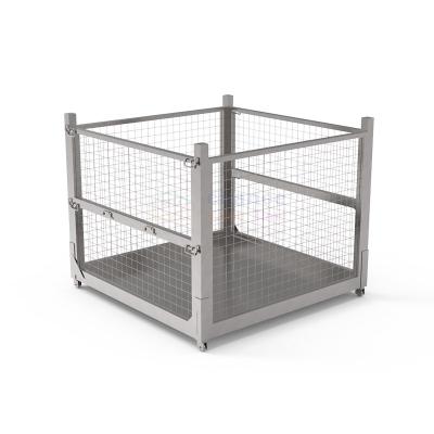 China LOCKHEER Foldable Hot Sale Steel Folding Type Storage Cages For Handover Material Storage for sale