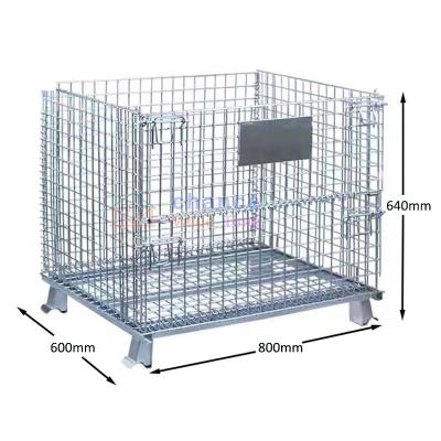 China Customizable Folding Steel Galvanized Metal Mesh Storage Lockheer Metal Storage Cages for sale