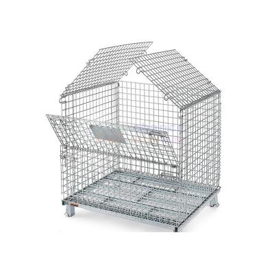 China Collapsible Chinese Manufacturers Customizable Galvanizing Storage Stacking Cage For Storage for sale