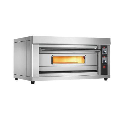 China Commercial Supply Platform Oven Electric Baking Oven 1 Layer 2 Tray Biscuit Bread Pizza Oven Snack Equipment Bakery Equipment for sale