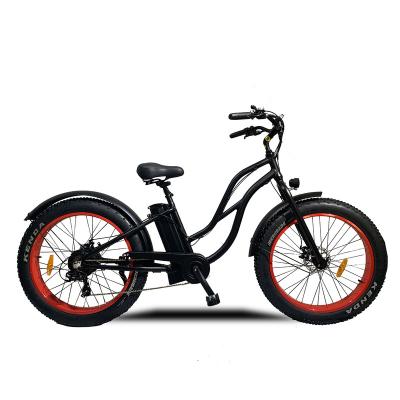 China Best Aluminum Alloy Step-Thru Girls Beach Cruiser Fat Tire Electric Bike for sale