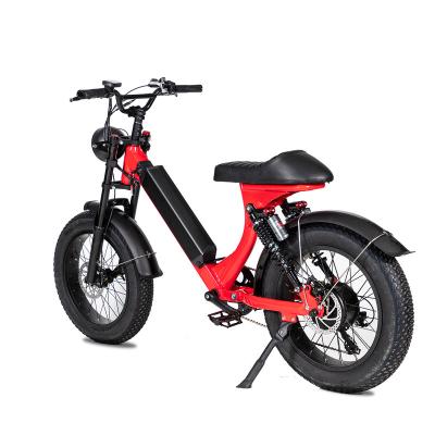 China 48v 500w electric aluminum alloy pedal assist fat tire mountain bicycle for all terrain for sale