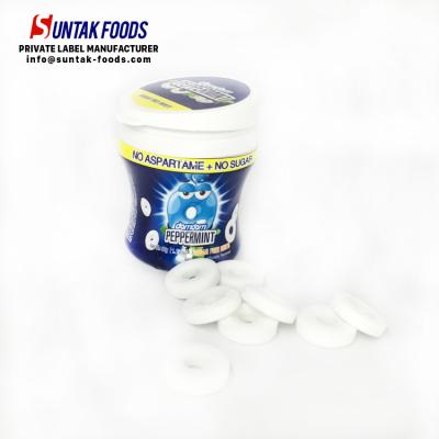 China Sugar Free Peppermint Round Candy Low Calories Health Mints Sweets Brand for sale