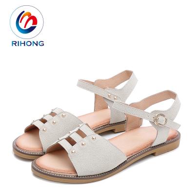 China TPR New Style Genuine Leather Chappals For Plus Size Woman Sandal for sale