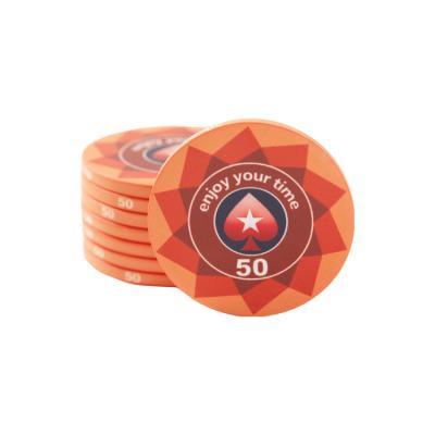 China EPT 10gram Poker Chips With Denomination Full Printing European Texas EPT Ceramic Poker Chips For Sale for sale