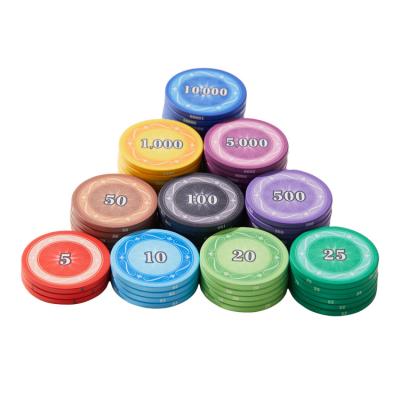 China 10G 39MM Ceramic Ceramic Poker Chip with Digital Print for Custom Logo and Design for sale