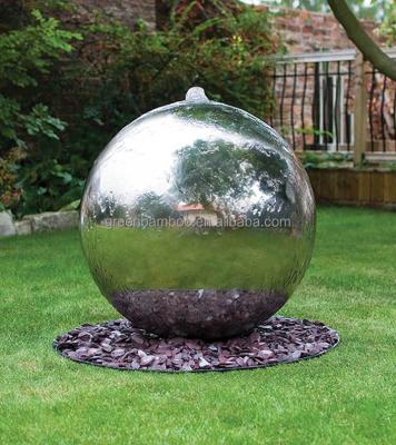 China Modern Sphere Fountain Stainless Steel Garden Water Feature Decoration Outdoor Waterfall Ball Fountain for sale