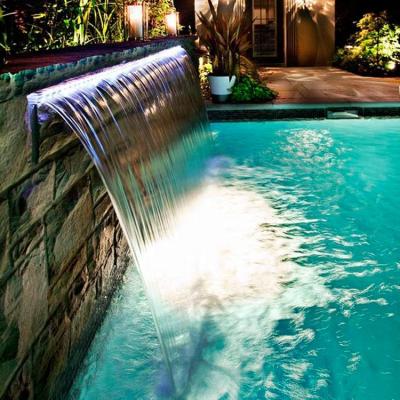 China Swimming Pool Waterfall Sprinklers Acrylic Waterfall Garden Outdoor Swimming Pool Waterfall for sale