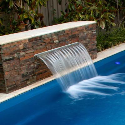 China Acrylic Swimming Pool Greenbamboo Waterfall Blade Swimming Pool Waterfall Decoration for sale