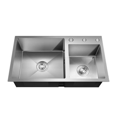 China With Faucet Style Double Bowl Sink For Home Luxury Modern Kitchen for sale