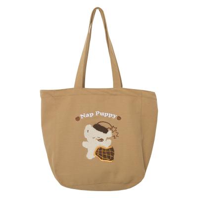 China High Capacity Canvas Canvas Bag One Shoulder Student Classroom Tote Bag for sale