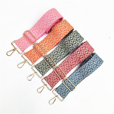 China New Nylon Replaceable Canvas Thickened Bucket Bag Strap Accessories Shoulder Bag Messenger Color Embroidery Belt Canvas Belt for sale