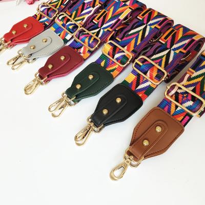 China New Shoulder Nylon Belt Bag Colorful Replaceable Messenger Belt Canvas Thickened Canvas Belt Bucket Bag Webbing Accessories for sale