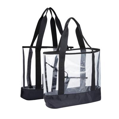 China 2021 Summer Lady Show Handbag Korean Fashion Women PVC Clear Jelly Bag Beach One Shoulder Tote Bag for sale