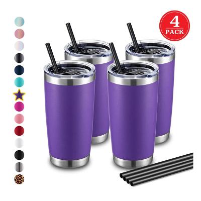 China Sustainable Product 12oz Hot Selling Double Wall Stainless Steel Stemless Wine Tumbler With Painting for sale