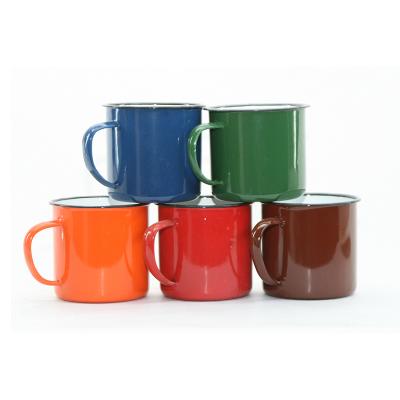 China Christmas Holiday Enamel Professional Bulk Viable Metal Tin Stainless Steel Enamel Mug for sale