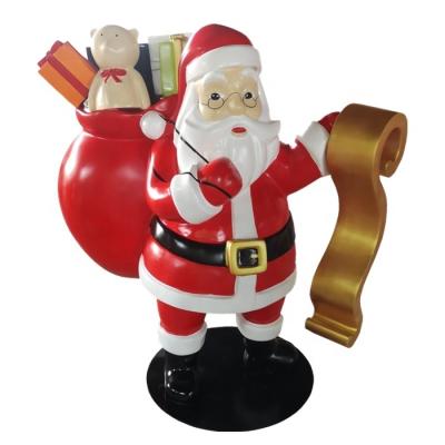 China New Waterproof Hot Sale Factory Custom Santa Clause Large Fiberglass Snowman Xmas Decoration for sale