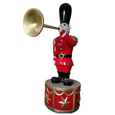 China Wholesale Christmas Day Decorative Factory Large Fiberglass Christmas Soldier Nutcracker Christmas Decoration for sale