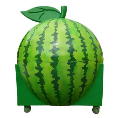 China 2021 Watermelon Shape Food Trailer Commercial Fast Food Kiosk Fruit Juice Bar Food Supply Promotional Cart for sale