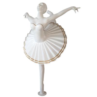 China Hot Selling Durability And Corrosion Resistance Life Size Grace Dancing Ballerina Girl With Music Fiberglass Ballerina Statue for sale