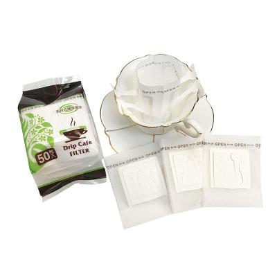 China Eco-friendly Food Grade Ear Drip Hanging Coffee Filters Bag Biodegradable Portable Coffee Filter Bag for sale