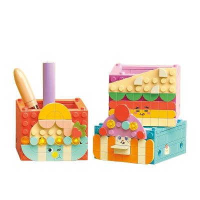 China Non-toxic Jaki DIY Puzzle Assembling Pen Rack Construction Building Blocks Brick Toy Sets for Children for sale